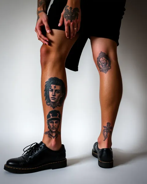 Tatouages des jambes pour les corps des hommes