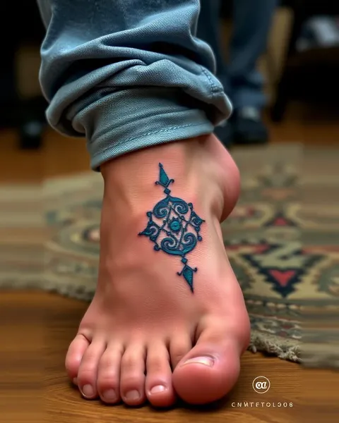 Tatouages pour les hommes sur le pied