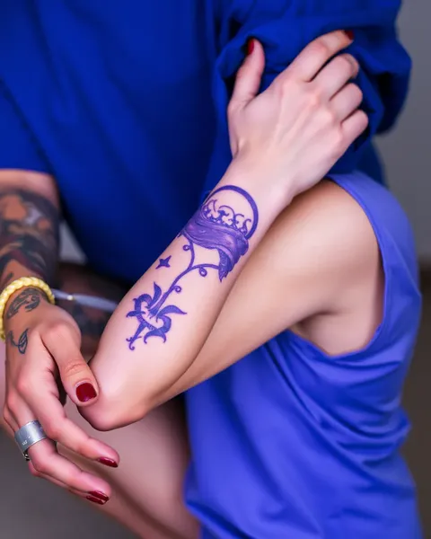 Tatouages pourpres : formes d'art corporel belles