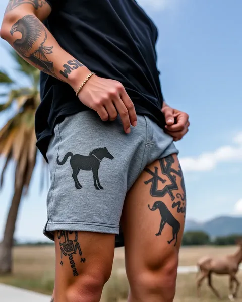 Tatouages sur les cuisses pour la confiance des hommes