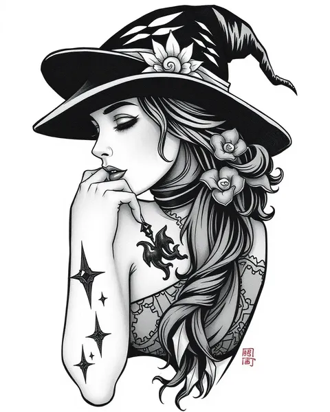 Tatouages witchy : expression d'énergie magique intérieure