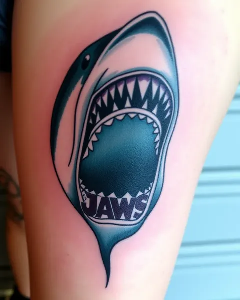 Tendances et styles de conception de tatouage Jaws