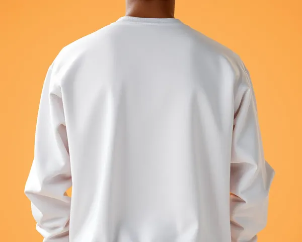 Téléchargement de l'image PNG du dos d'un sweat-shirt blanc