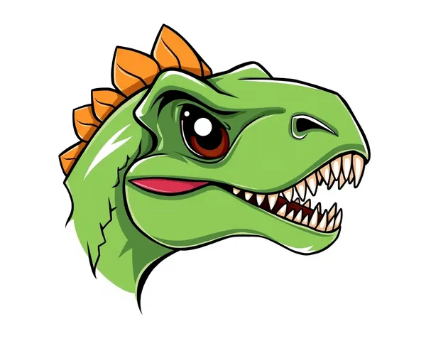 Télécharger une tête de dinosaure en ligne PNG