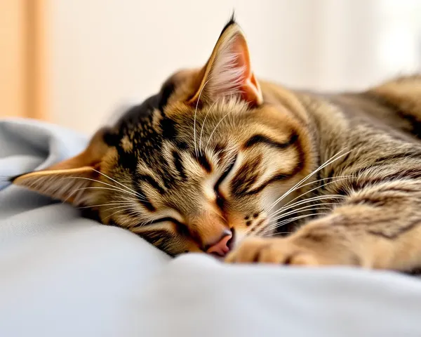 Un Portrait de Chat Ressourcé de Séance de Sommeil