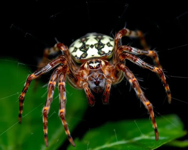 Un seul araignée se déplace à travers l'image dans 1