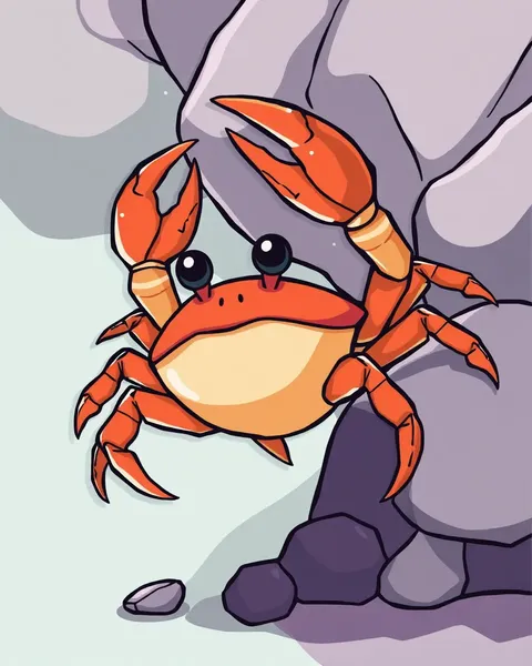 Une image de carapace de crabe en bande dessinée