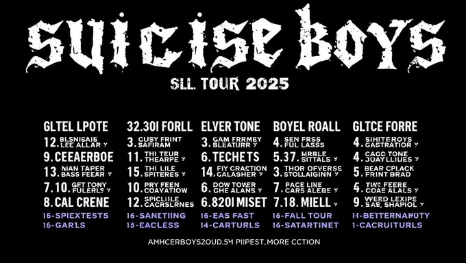 Vente de Merchandise du Tour de Suicideboys 2025 Disponible en Ligne