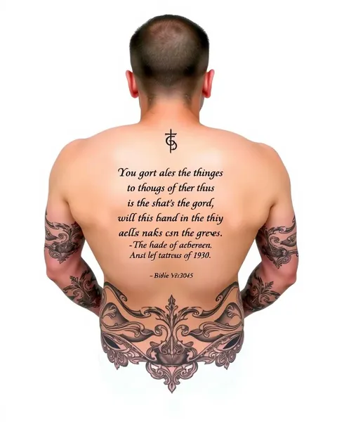 Versets bibliques de tatouage pour les garçons avec des messages d'espoir