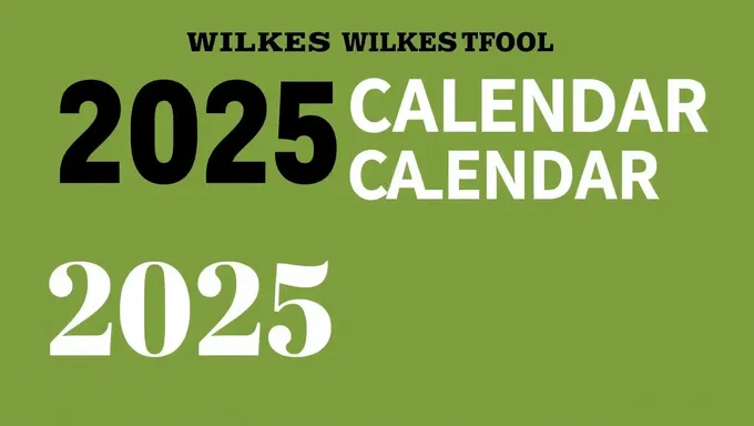 Version imprimable du calendrier scolaire de Wilkes County 2025-2025