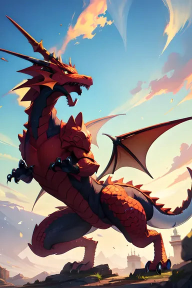 Vibrant Images of Animated Dragons Unleash Fantasy - Images Vives de Dragons Animés Dévoilent la Fantasy