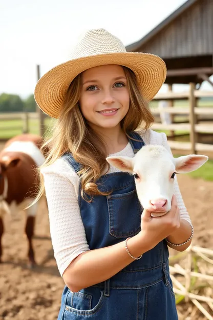 Vie rustique simple d'une jeune femme de ferme