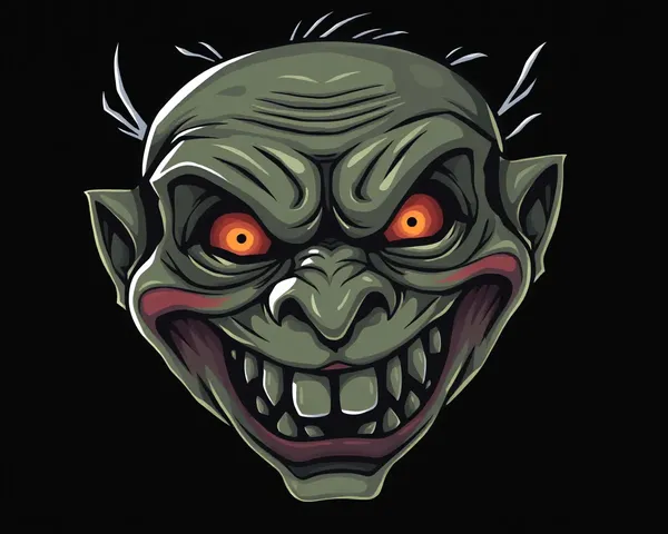 Visage de troll effrayant PNG trouvé en ligne