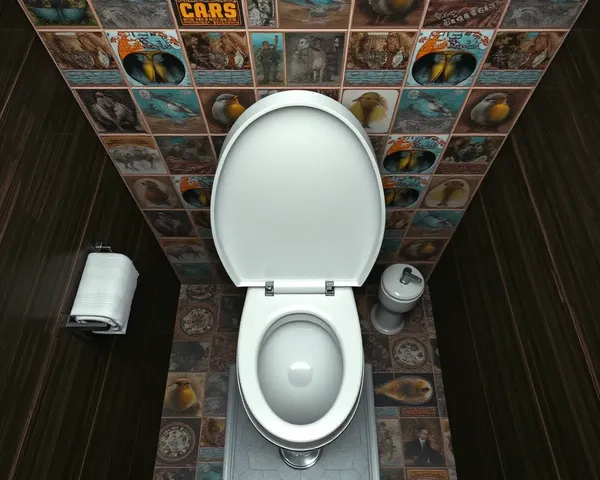 Vue d'ensemble d'un toilette Png situé