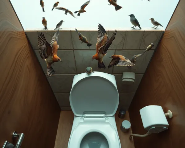 Vue d'oiseau de toilettes Image PNG trouvée