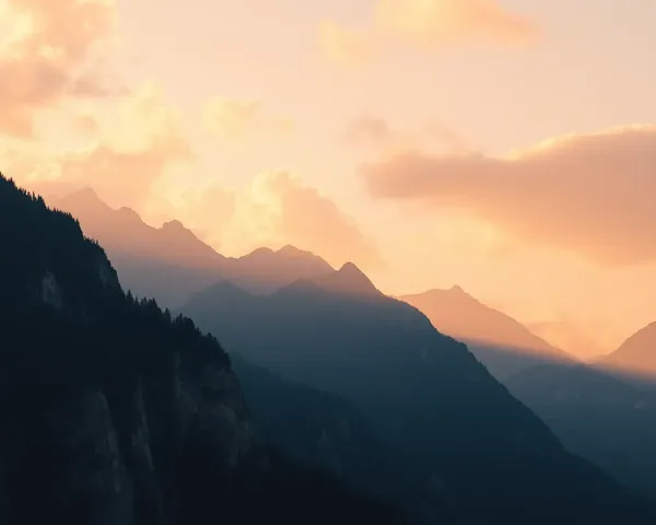 Vue panoramique des montagnes PNG