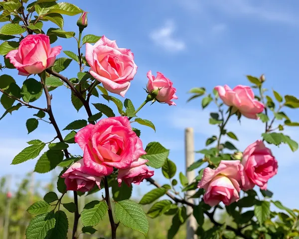 Échantillon d'image PNG de roses sur une vigne