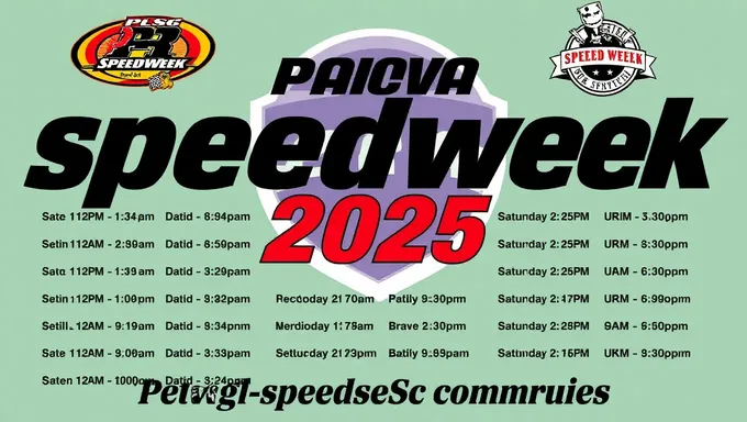 Échéancier de Pa Speedweek 2025 : détails des événements confirmés