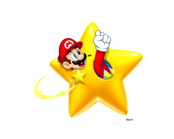 Éléments de design d'icône Mario Star PNG