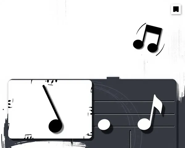 Éléments graphiques de bordure de note de musique PNG