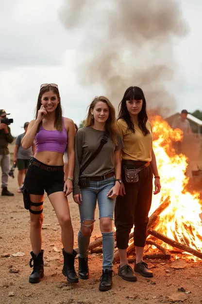 Émission de télévision de survie des filles en feu : titres identiques répétés plusieurs fois