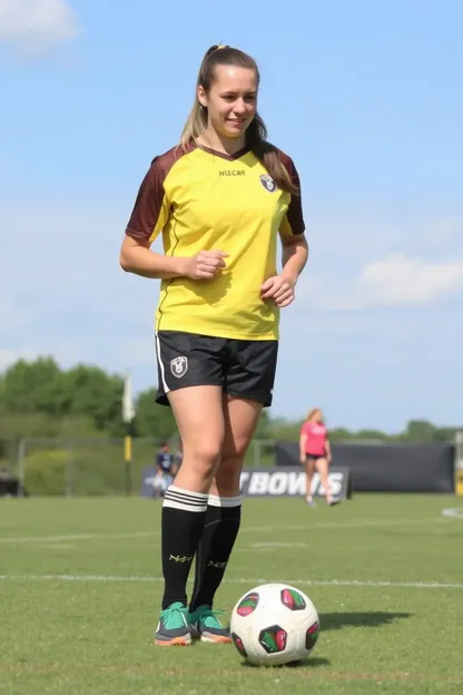 Équipe de soccer des filles avec l'entraîneuse Rebecca Seigel