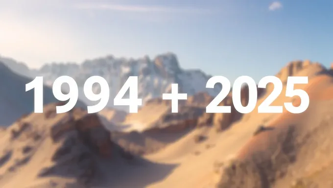 Étendue de temps entre 1994 et 2025