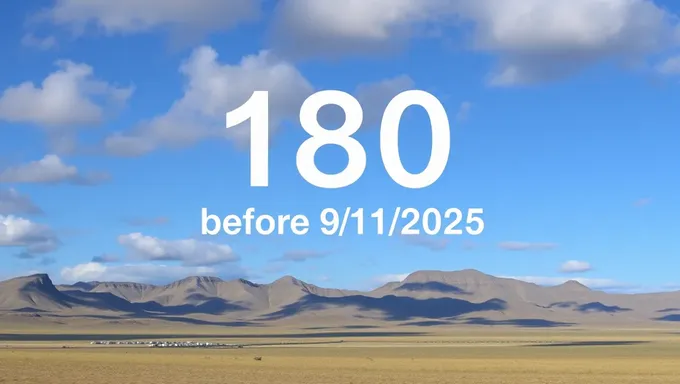 180 Days Until 9/1/2025: Countdown Begins