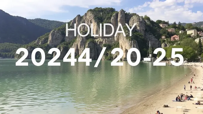 2024-2025 Holidays Calendar Published for Planning Purposes