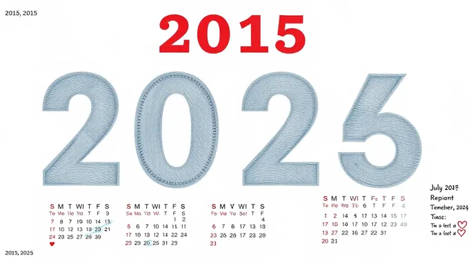 2025-2025 Calendar Year Key Dates