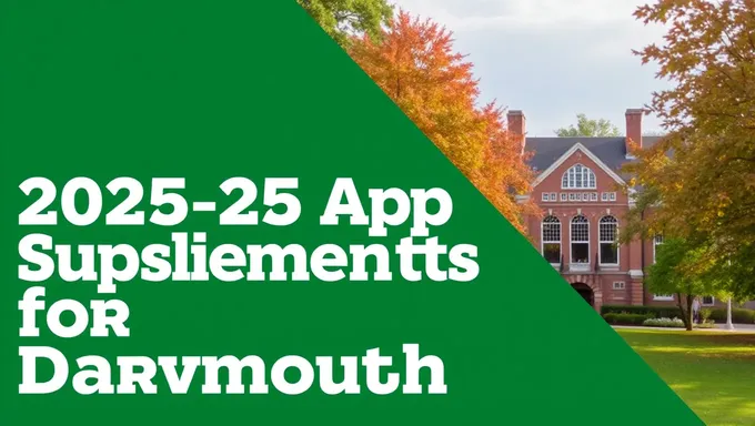 2025-25 Common App Supplements for Dartmouth College Essays