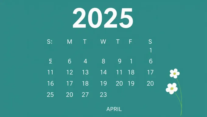 2025 April Calendar: A Comprehensive List of Dates