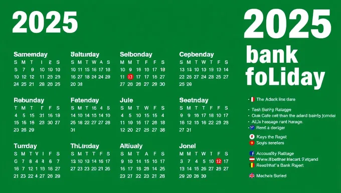 2025 Bank Holiday Calendar Published