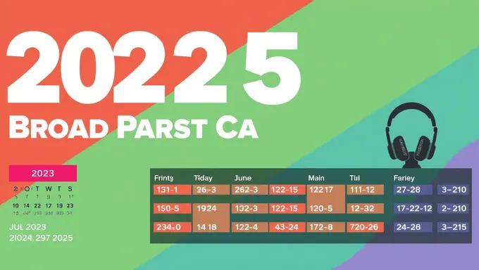 2025 Broadcast Calendar Features Notable Dates and Holidays