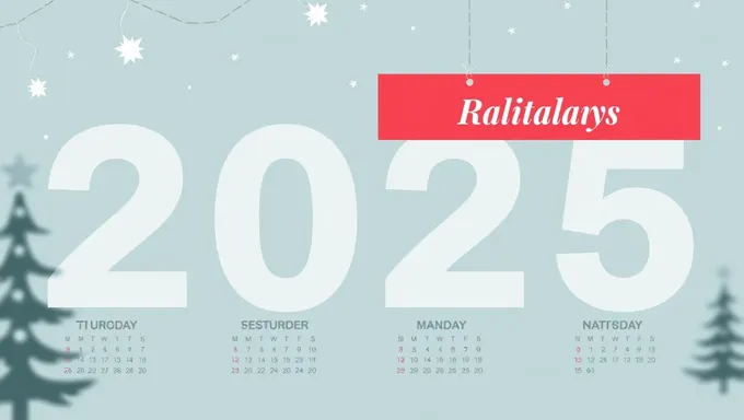 2025 Calendar Holidays List Released for Planning Purposes