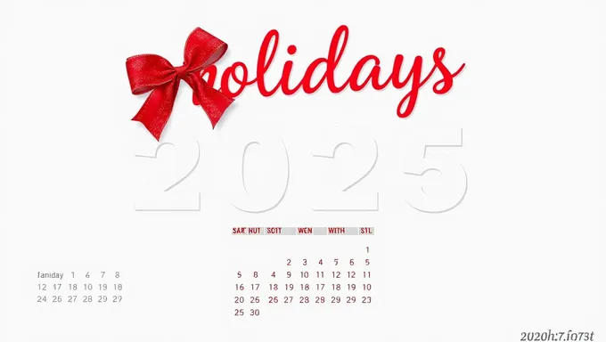 2025 Calendar Holidays and Special Events