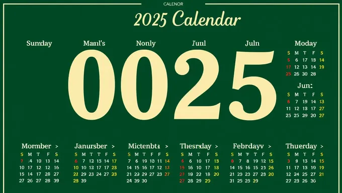 2025 Calendar Printable with Holidays and Special Days