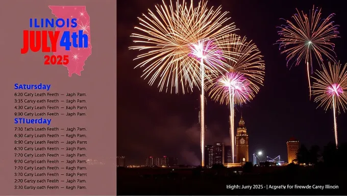 2025 Cary Illinois July 4th Fireworks Schedule Locations