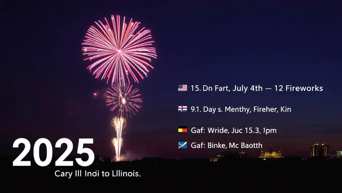 2025 Cary Illinois July 4th Fireworks Schedule for Today's Event