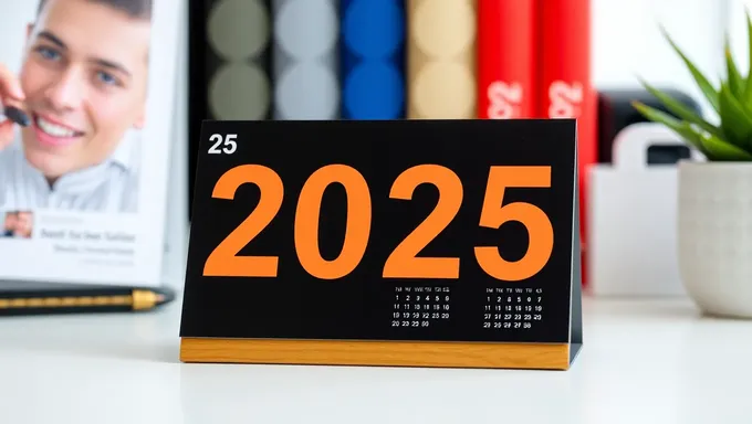 2025 Desk Calendar for Organized Planning