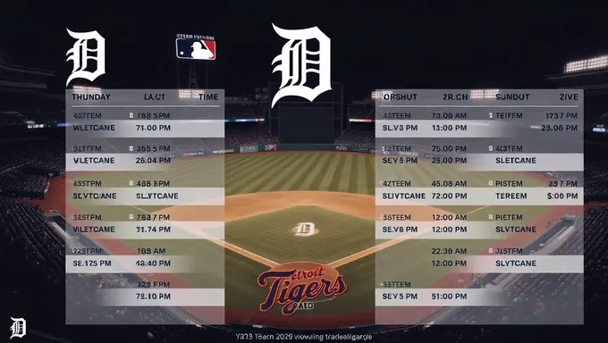 2025 Detroit Tigers Baseball Schedule Released