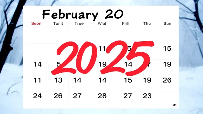 2025 February Calendario Overview