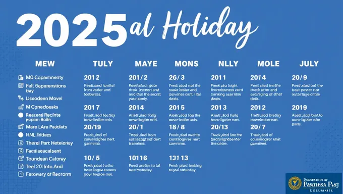 2025 Federal Holidays Printable Calendar for Easy Access