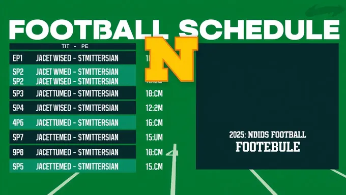 2025 Football Schedule Released with Key Dates and Matchups