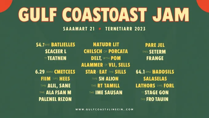 2025 Gulf Coast Jam Schedule Released