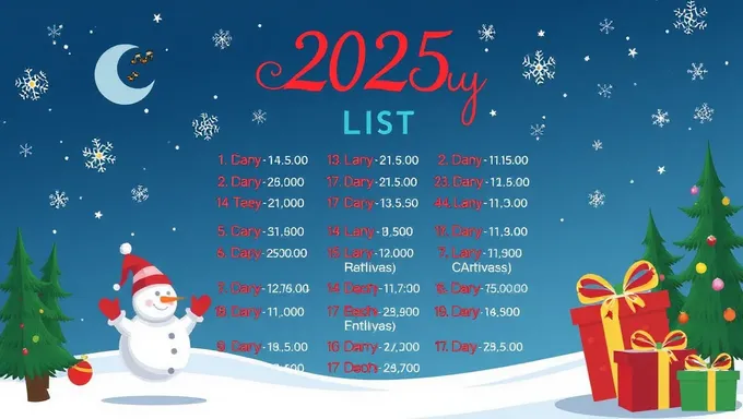 2025 Holiday Calendar Features National and Global Dates