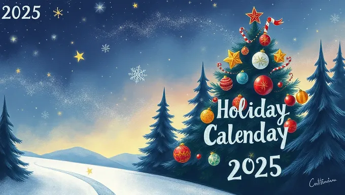 2025 Holiday Calendar Information Released