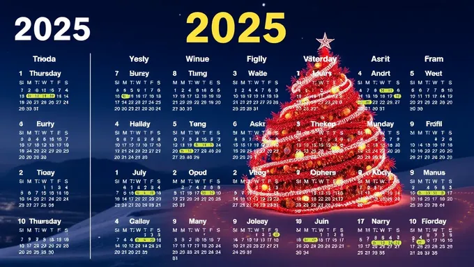 2025 Holiday Calendar for United States