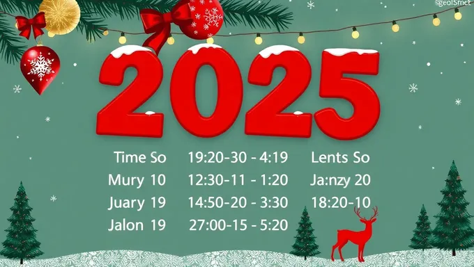 2025 Holiday Dates and Time Off