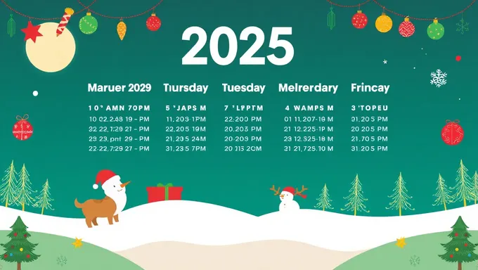 2025 Holiday Dates and Vacation Planning